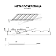 Металлочерепица МЕТАЛЛ ПРОФИЛЬ Монкатта (PURMAN-20-Argillite-0.5)