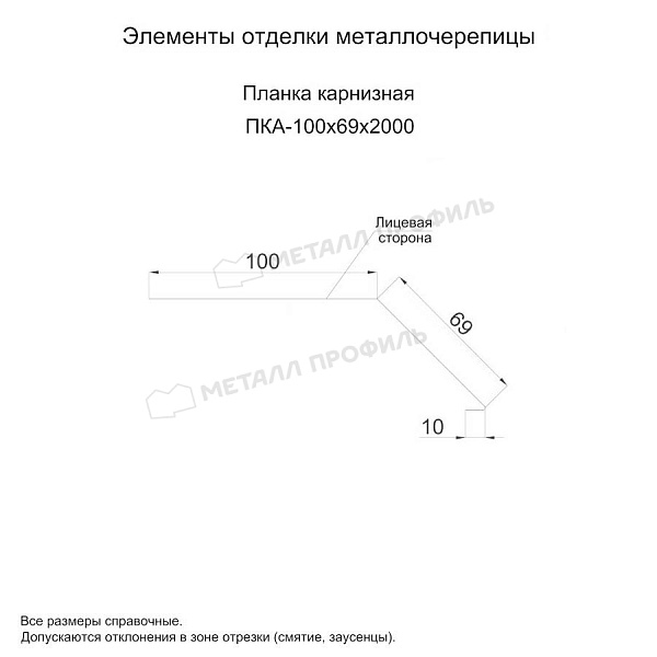 Планка карнизная 100х69х2000 (ПЭ-01-3000-0.5) ― купить в Саранске по доступным ценам.